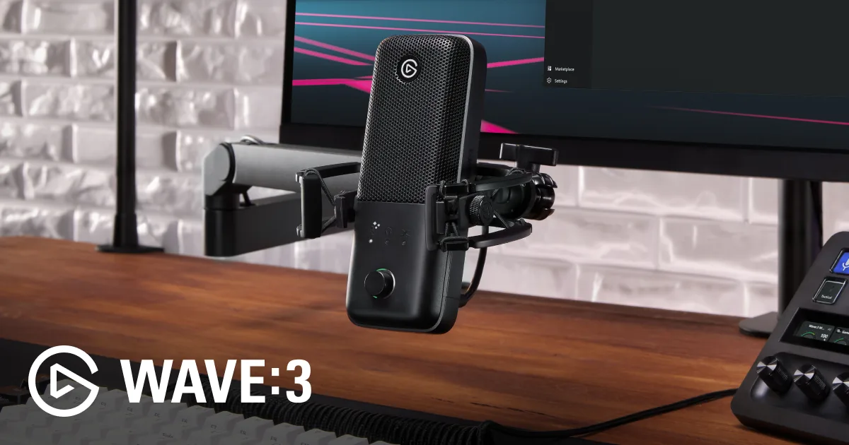 Elgato's product page for the Wave:3 USB condenser microphone