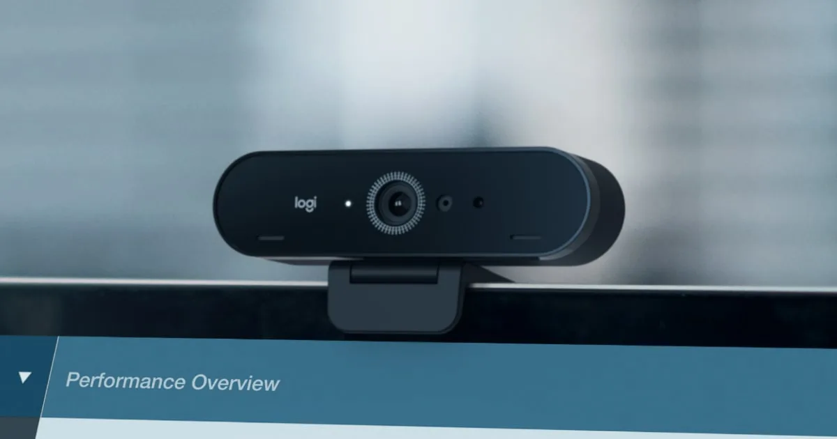 Logitech's product page for the Brio 4K webcam with Windows Hello support